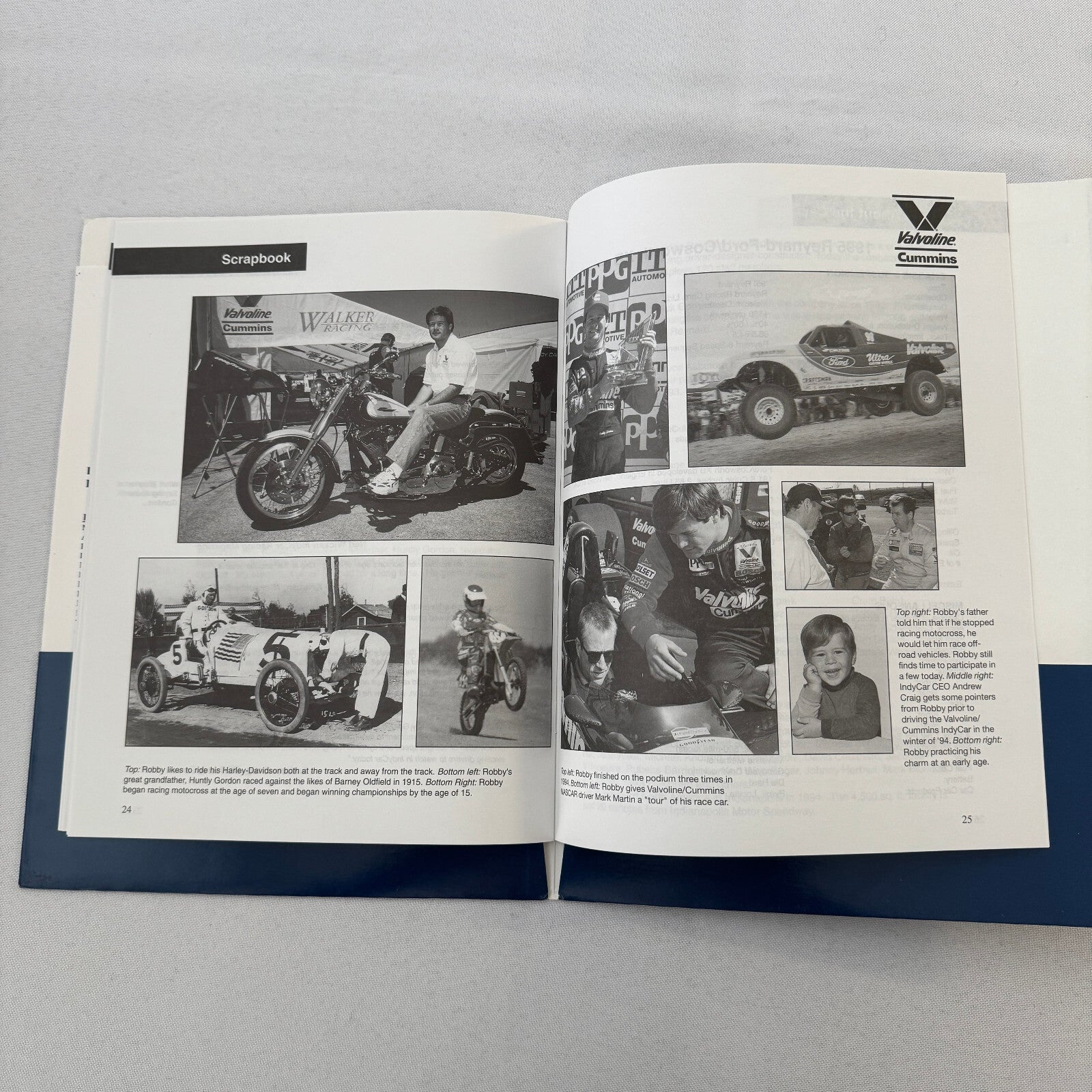 1995 Robby Gordon Valvoline Racing PPG Indy Car Press Kit Brochure 35mm Slides