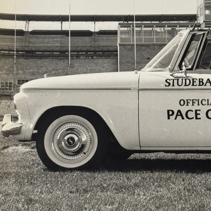 Vintage Indy 500 Racing Photo 1962 Studebaker Official Pace Car Photograph