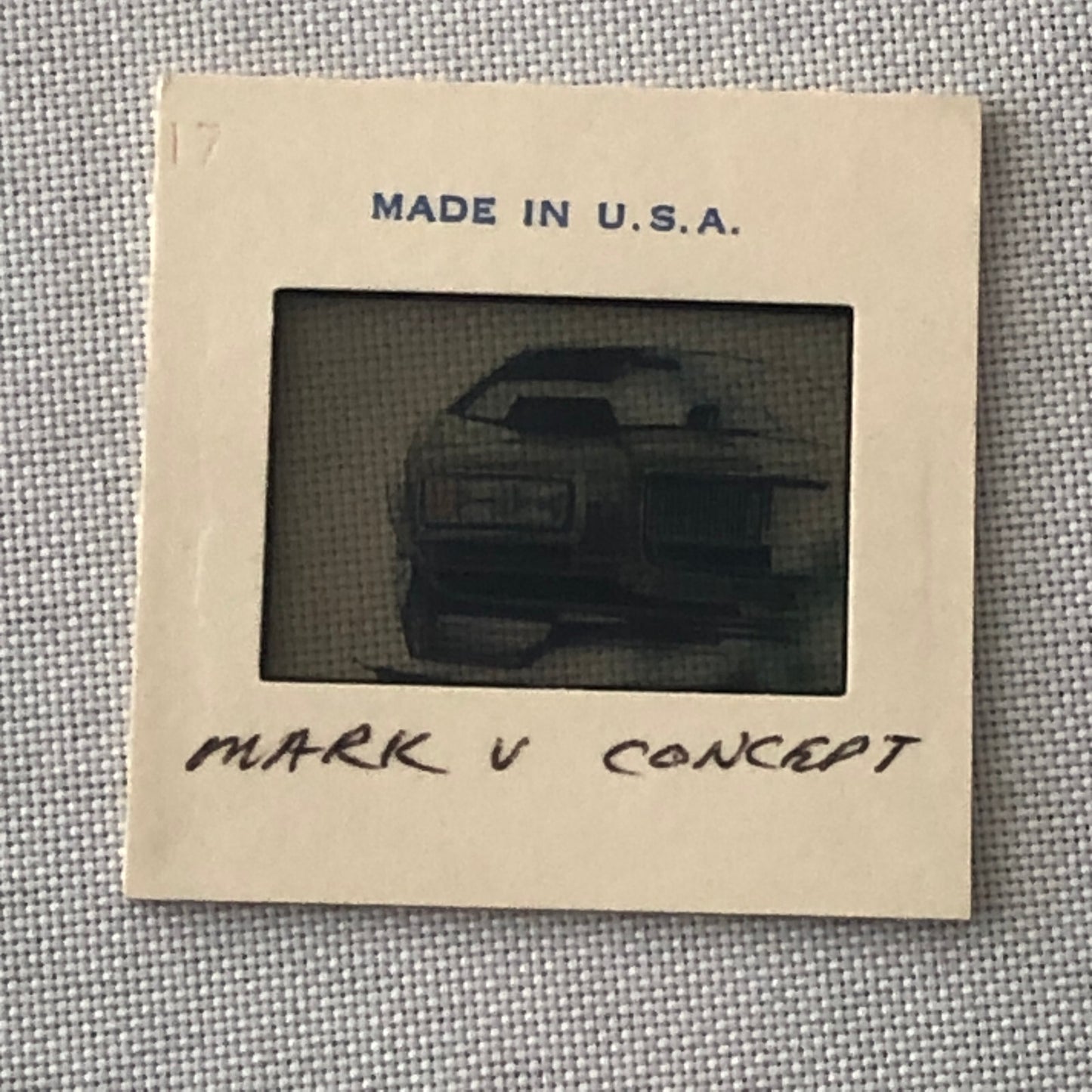 35MM Vintage Photo Slide Lincoln Design Concept Car Sketch Illustration