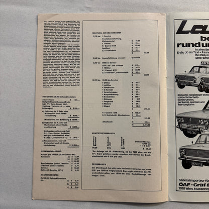 1974 Lada Universal Car Road Test Sales Brochure Catalog German Text Vintage