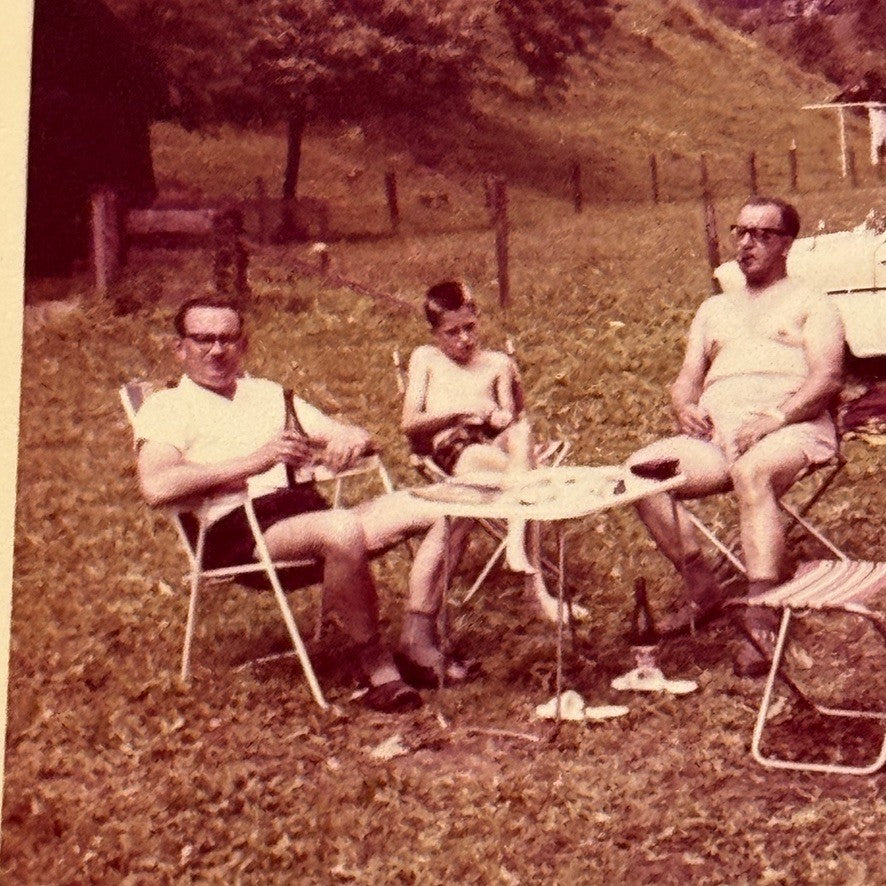Micro Car at Camp Site Photo Photograph Print Vintage Snapshot Lot 3x Germany