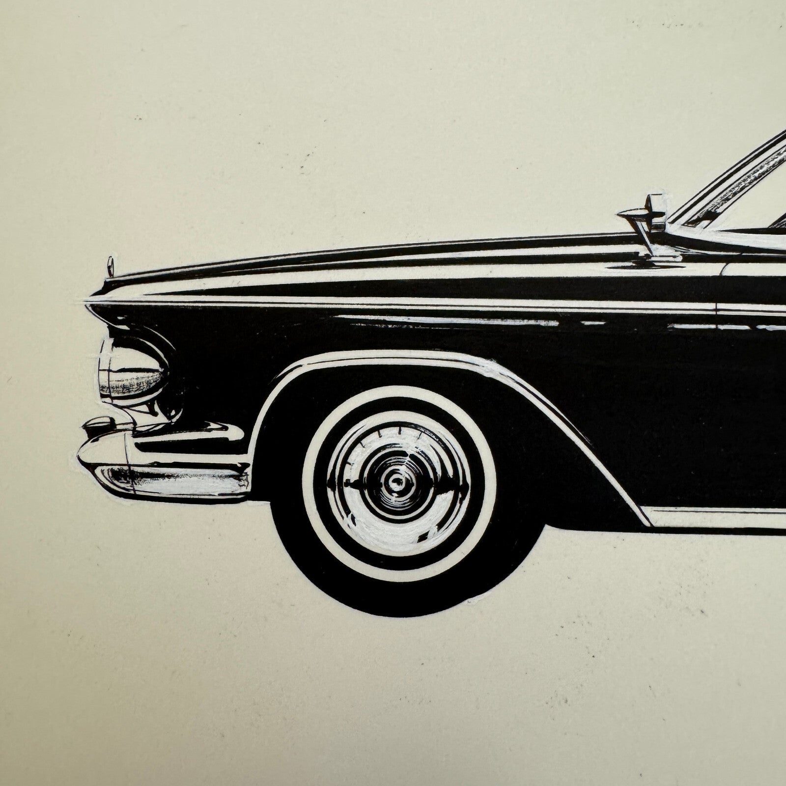 Vintage Imperial Car Illustration Art Drawing Hand Drawn Robert Preis