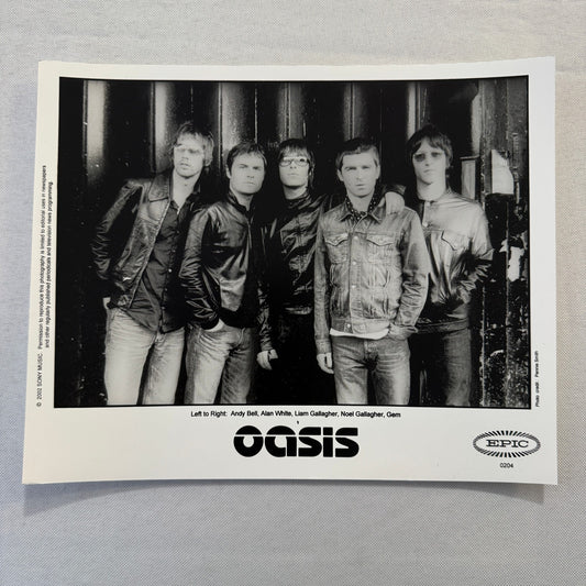 Oasis Publicity Press Photo Photograph Liam Gallagher Noel Gallagher 2002