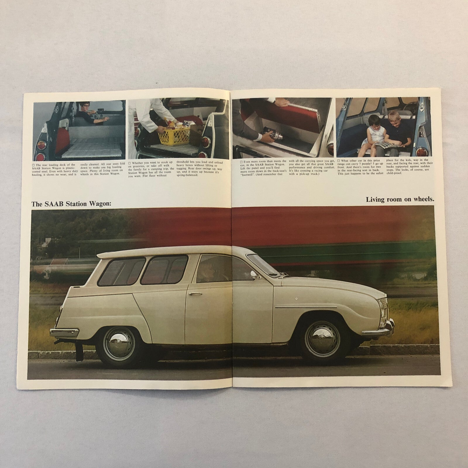 1967 Saab Sales Brochure Catalog Sedan Station Wagon Vintage Car