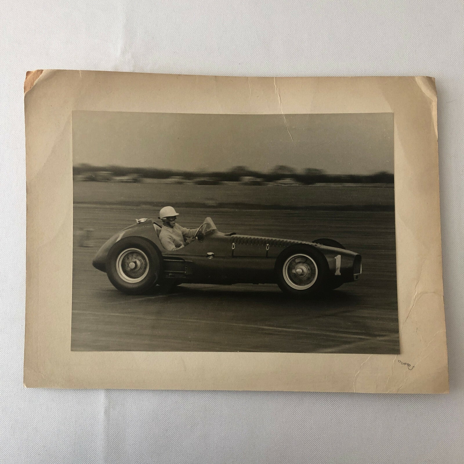 Vintage BRM 1954 Racing Photo Photograph Ron Flockhart Snetterton Spring Meet 