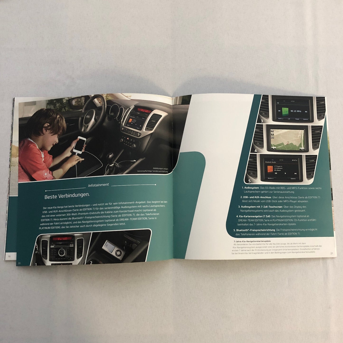 Kia Venga Car Sales Brochure Catalog with Price List GERMAN Market