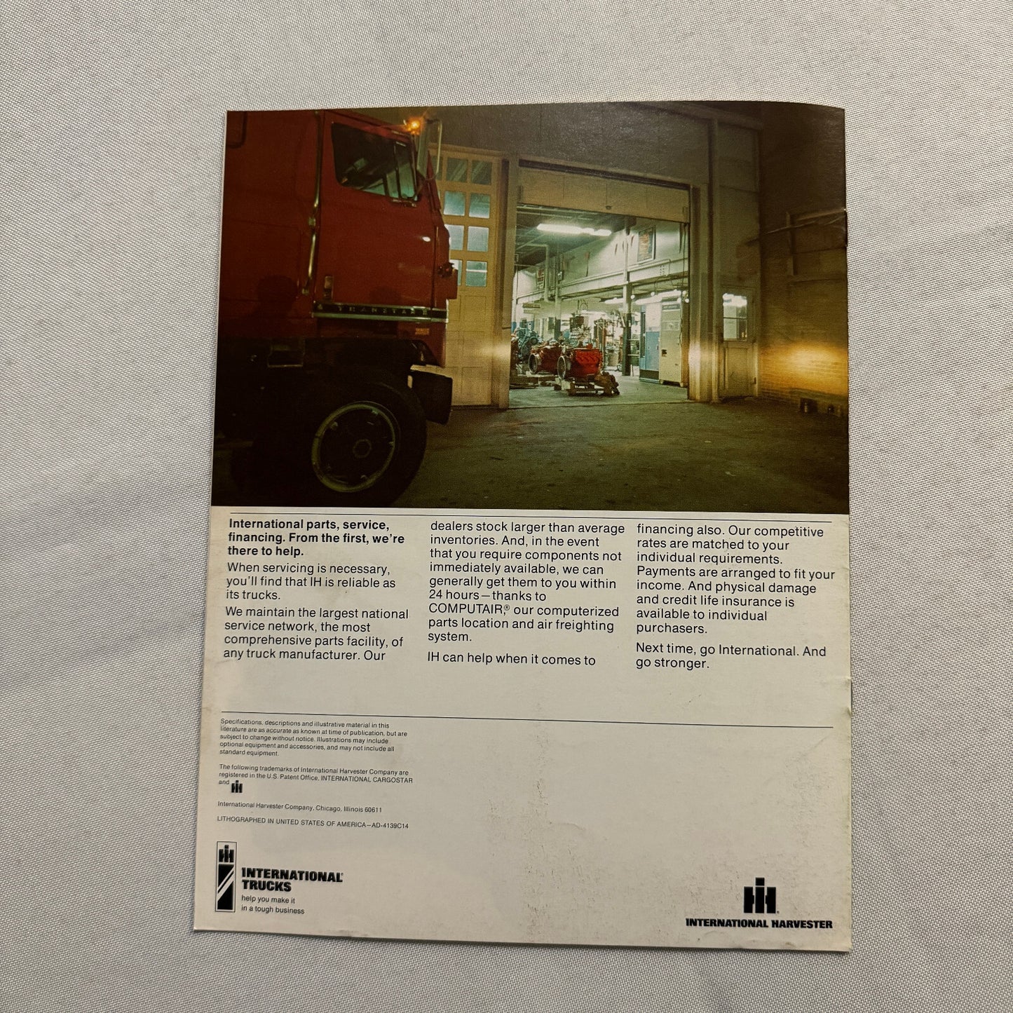 International Cargostar Truck Sales Brochure Catalog Vintage Advertising
