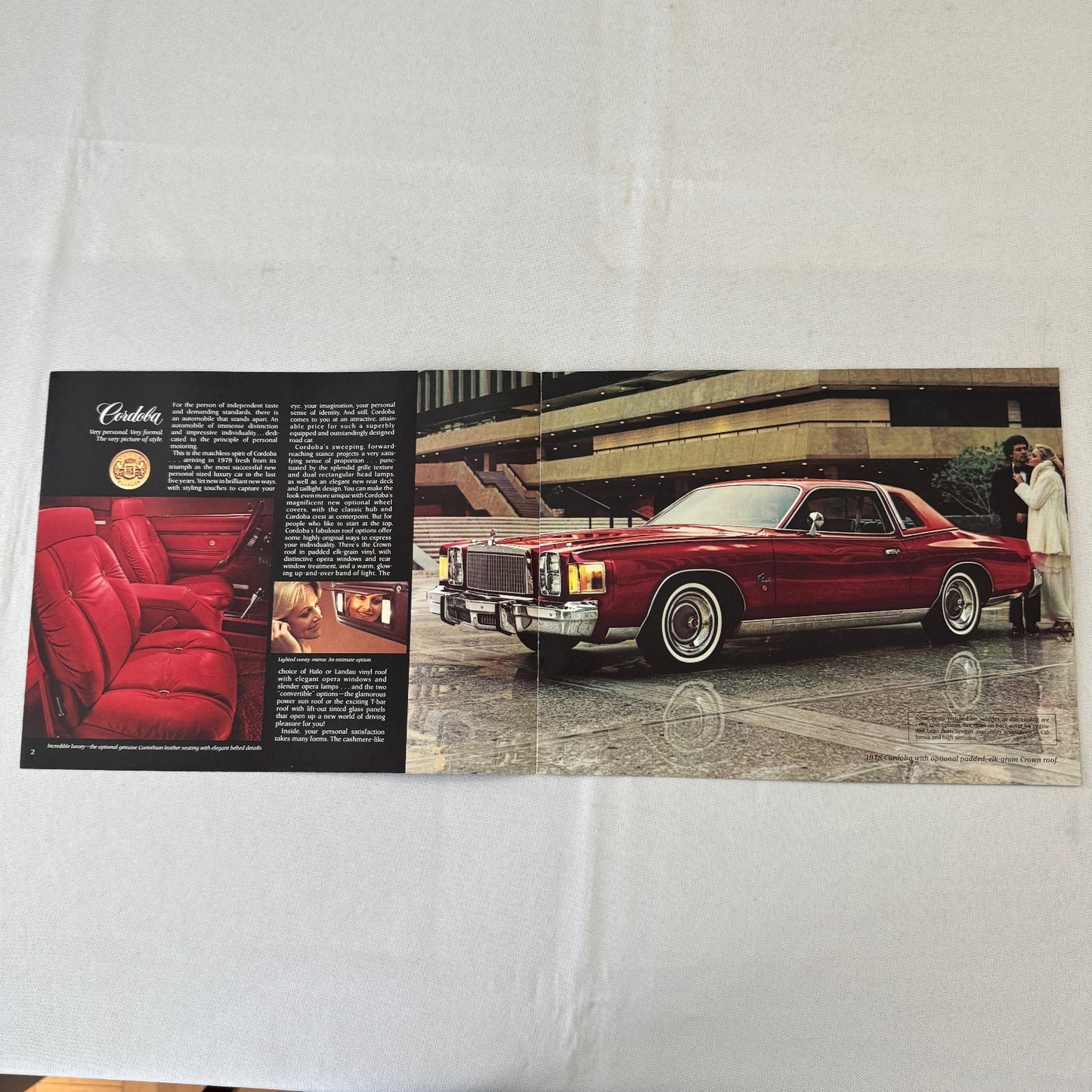 1978 Chrysler Cordoba Car Sales Brochure Catalog Advertising
