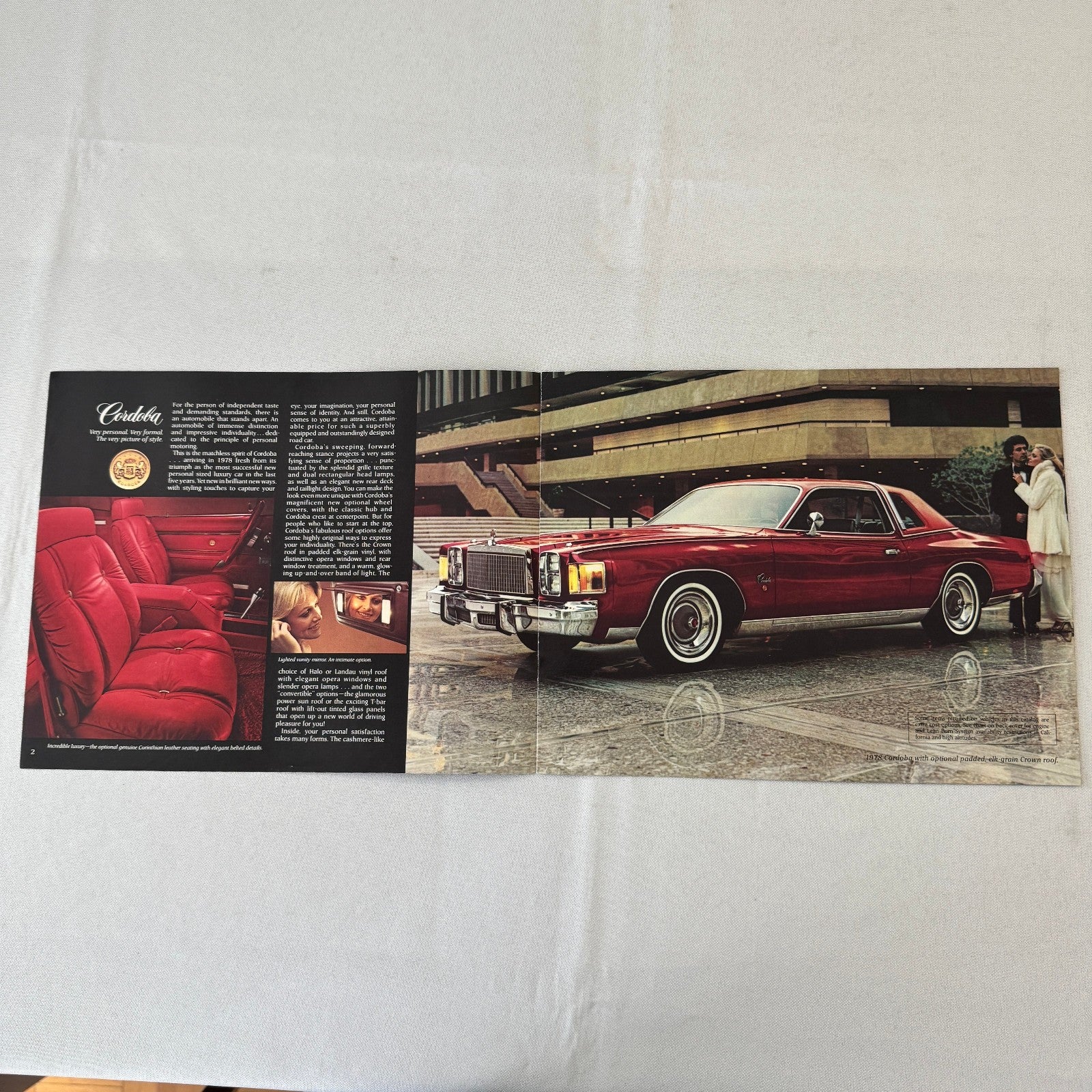 1978 Chrysler Cordoba Car Sales Brochure Catalog Advertising