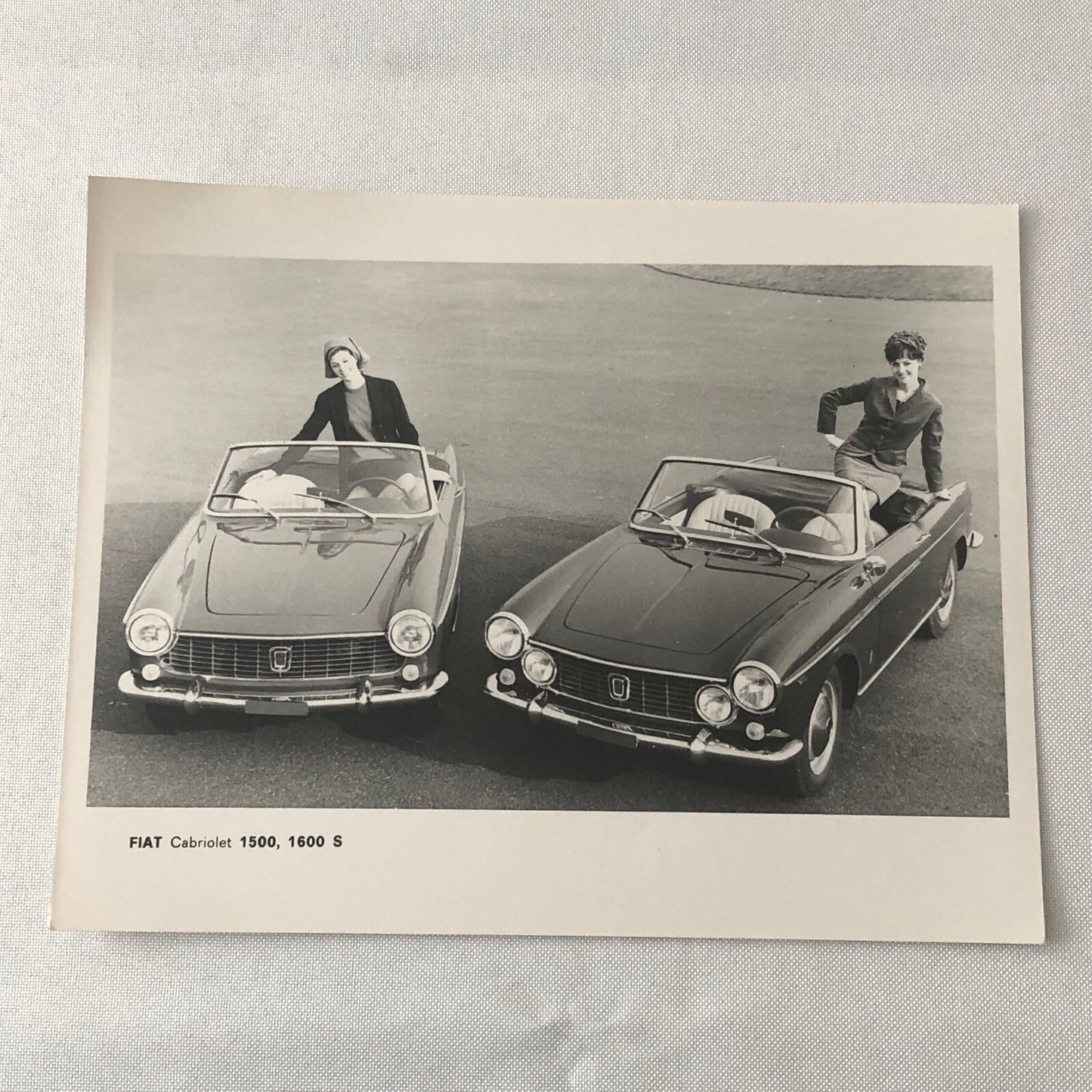 Fiat 1500 and 1600 S Cabriolet Convertible Factory Press Photo Photograph