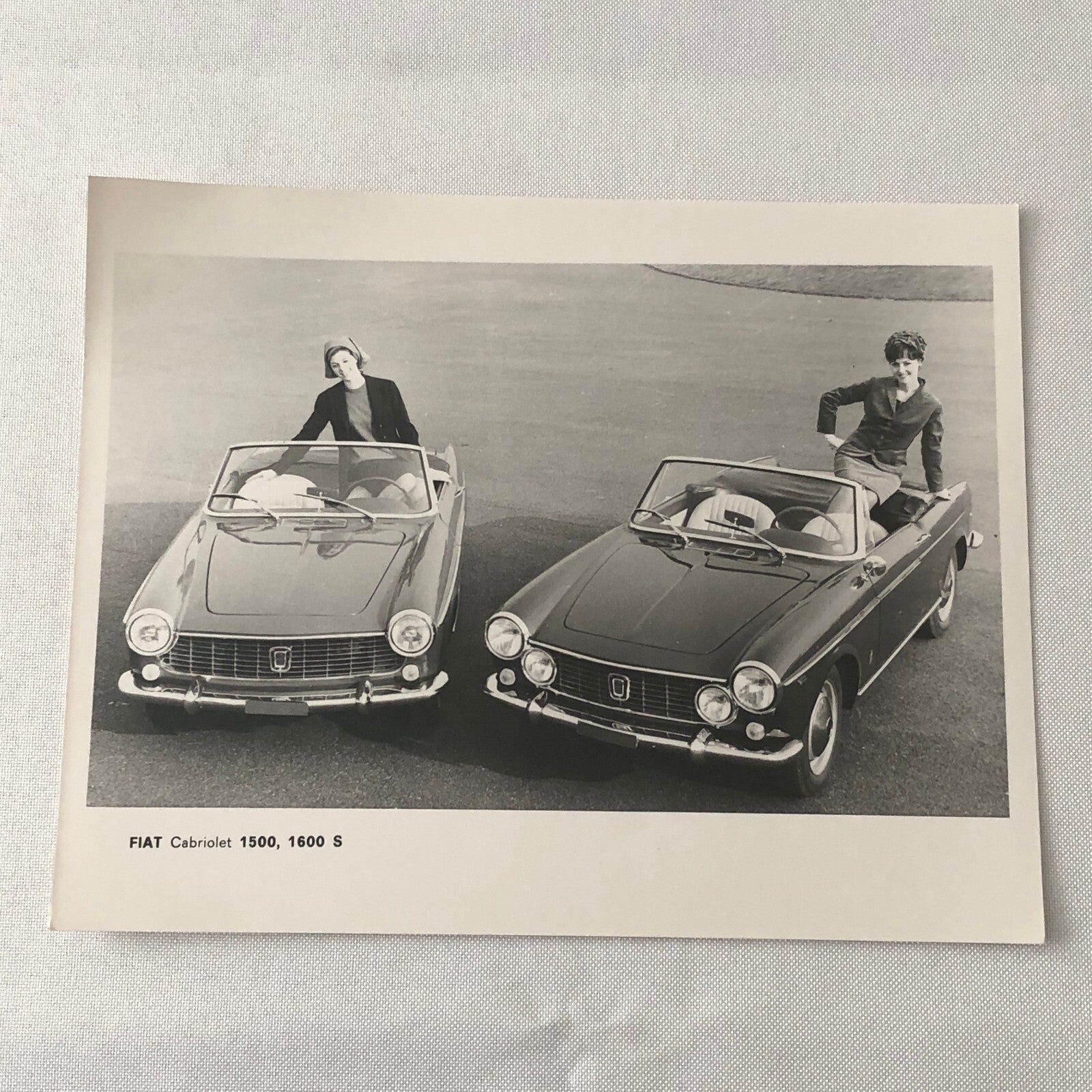 Fiat 1500 and 1600 S Cabriolet Convertible Factory Press Photo Photograph