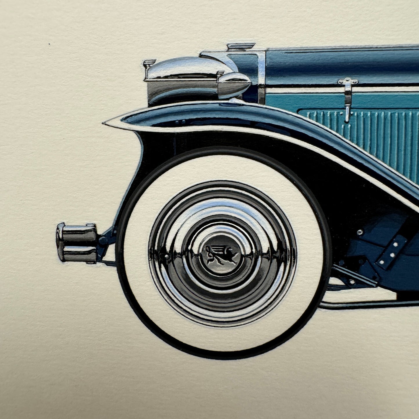 1931 Ruxton Phaeton Car Illustration Art Drawing Hand Drawn Robert Preis