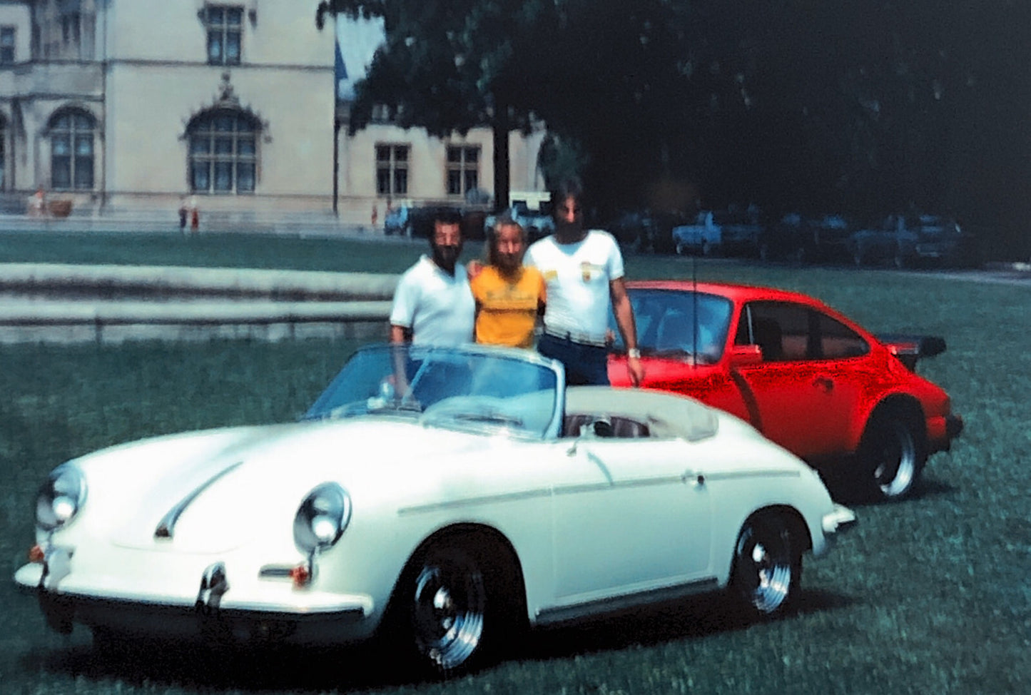Porsche 356 Cabriolet Convertible and 911 35mm Photo Slide Vintage 1981