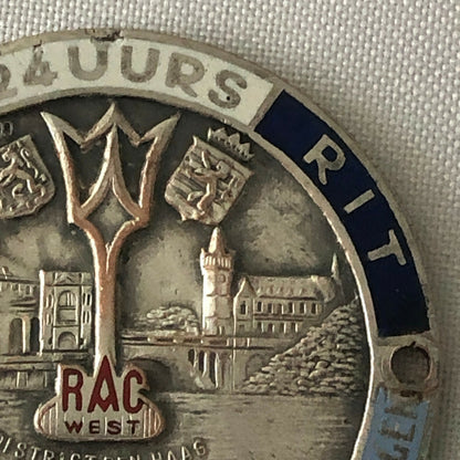 1952 Scheveningen Luxemburg Scheveningen SLS Rally Badge Emblem Award 