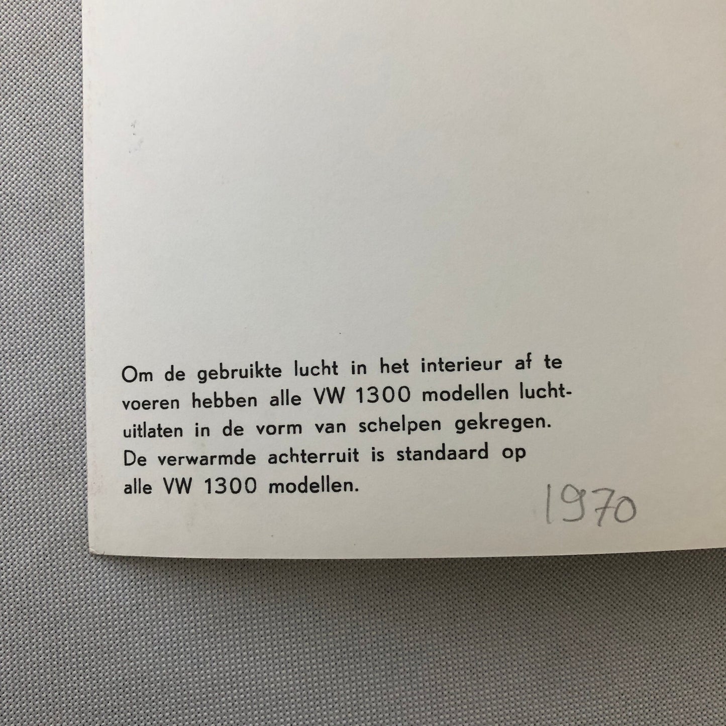 Vintage Volkswagen VW Beetle Factory Press Photo Photograph DUTCH Caption 1970