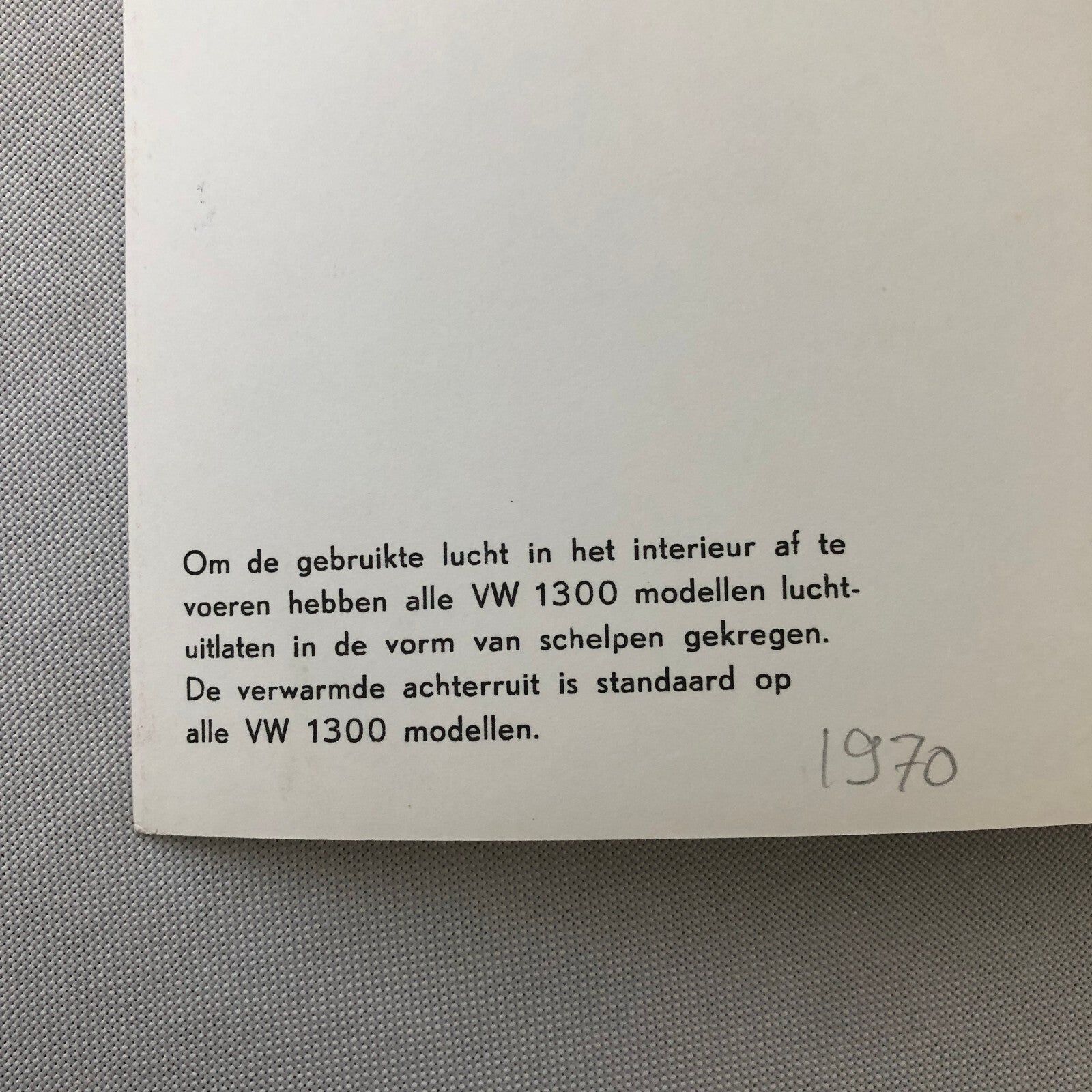 Vintage Volkswagen VW Beetle Factory Press Photo Photograph DUTCH Caption 1970