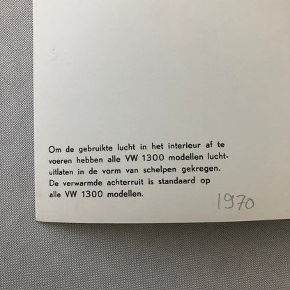 Vintage Volkswagen VW Beetle Factory Press Photo Photograph DUTCH Caption 1970