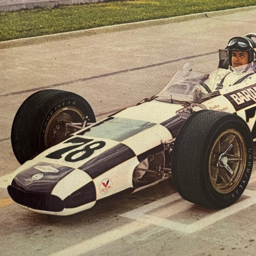 Vintage Indy Racing Postcard Jerry Grant 1968 Indianapolis Motorsport Race