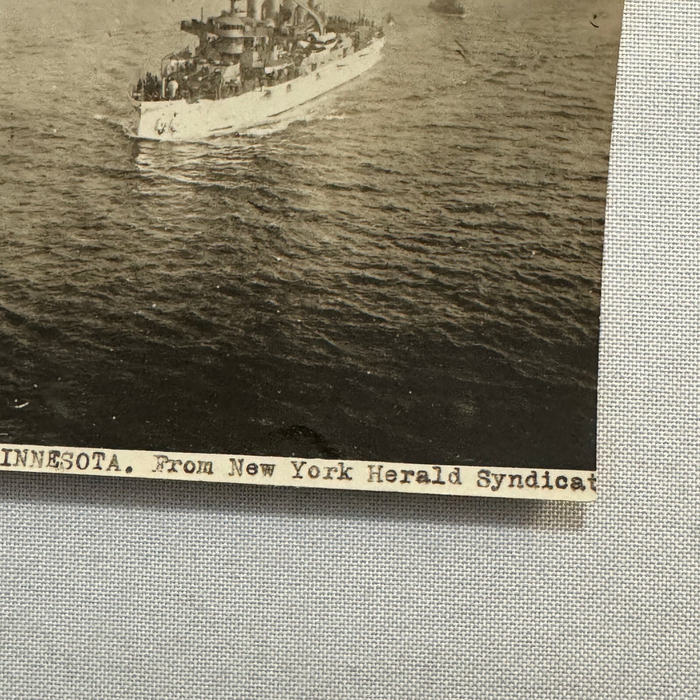 USS Minnesota Military Ship Boat Photo Photograph Vintage Print