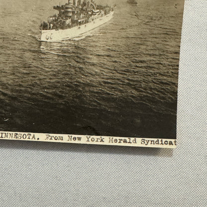 USS Minnesota Military Ship Boat Photo Photograph Vintage Print