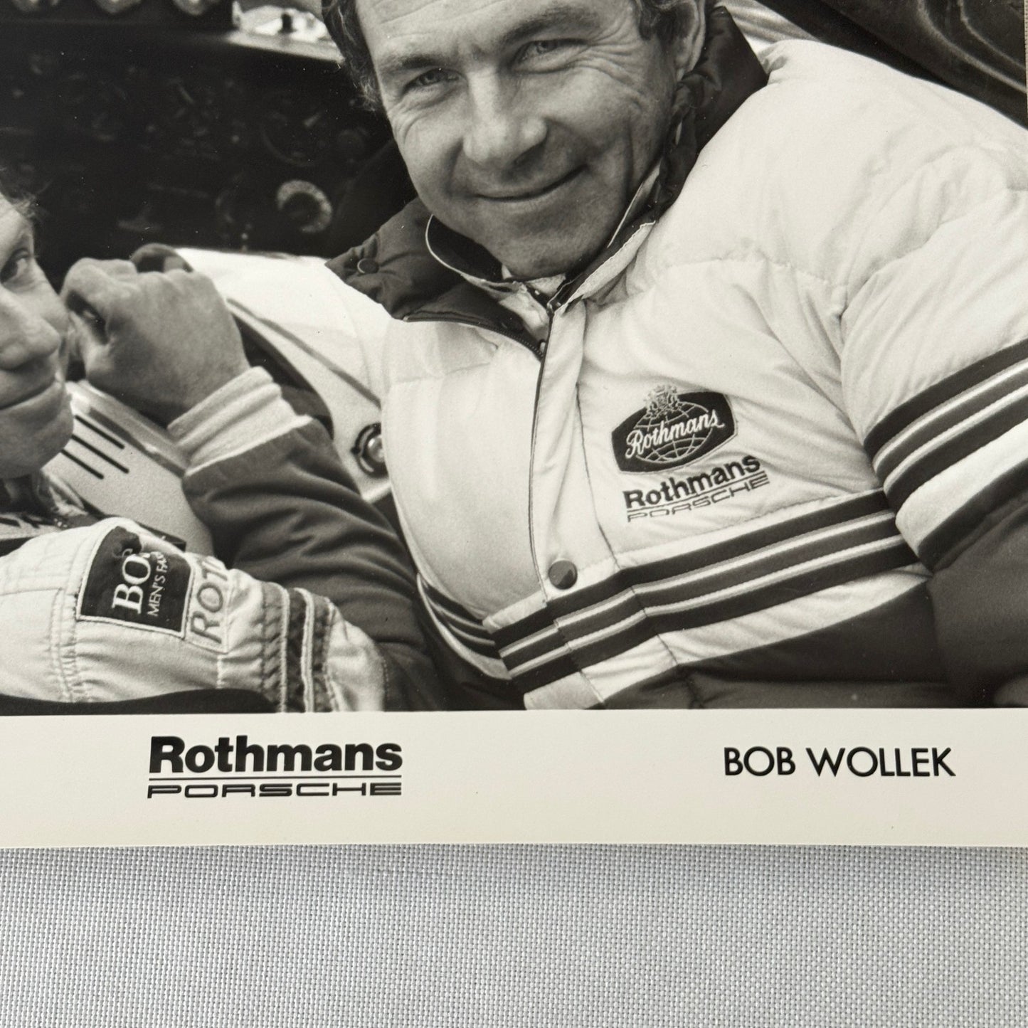 Porsche Rothmans Racing Driver Press Photo Photograph Jochen Mass Bob Wollek