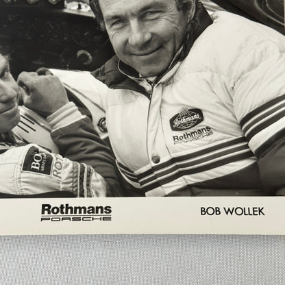 Porsche Rothmans Racing Driver Press Photo Photograph Jochen Mass Bob Wollek
