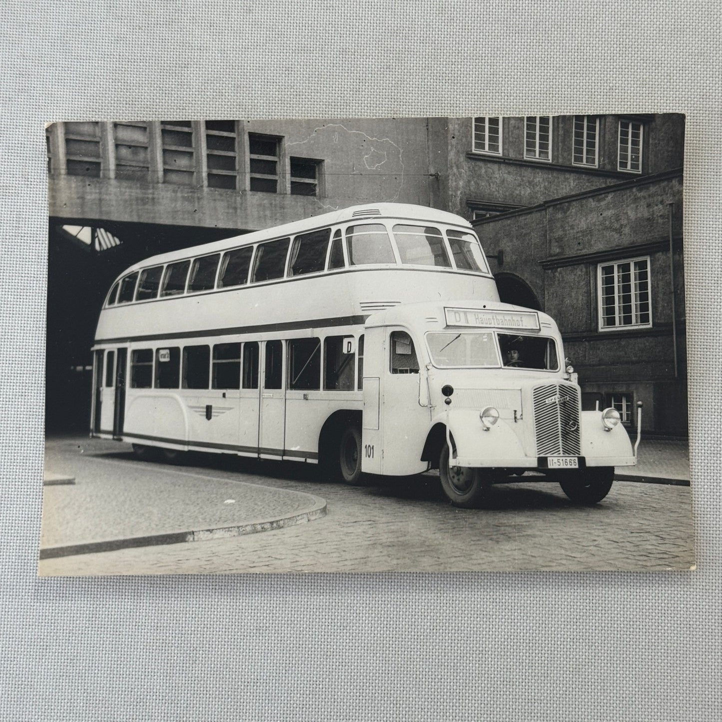 Vintage Opel Double Decker Bus Photo Photograph Print