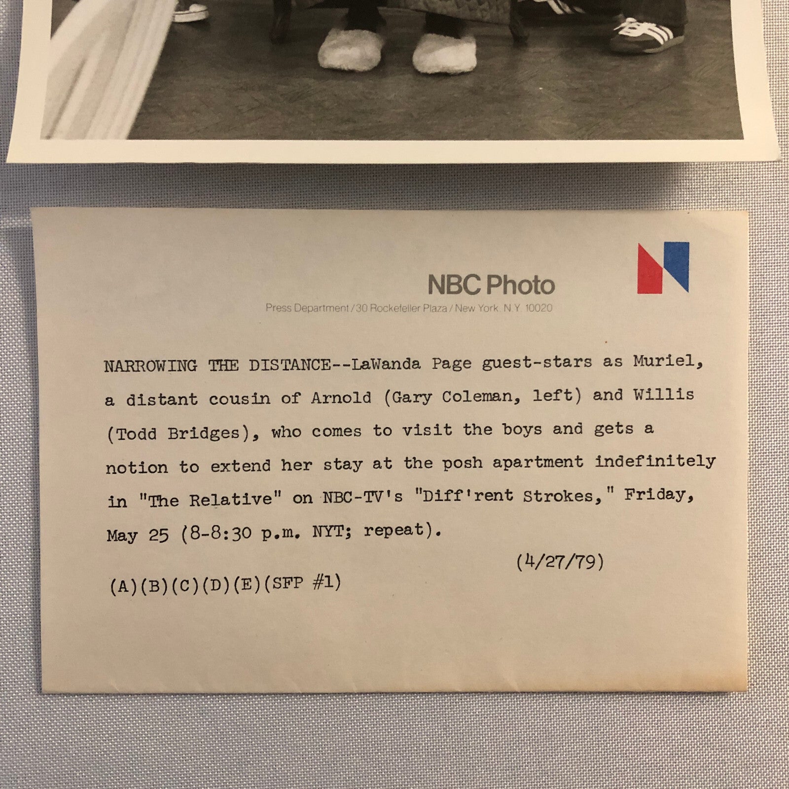 NBC Television Press Photo Different Strokes Gary Coleman Todd Bridges + 1979