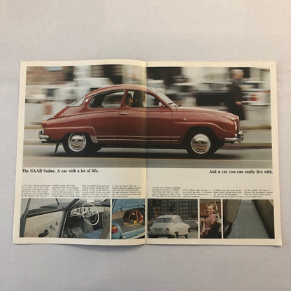 1967 Saab Sales Brochure Catalog Sedan Station Wagon Vintage Car