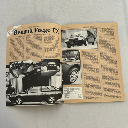 Renault Fuego Car Sales Brochure Catalog Vintage Advertising Car and Driver