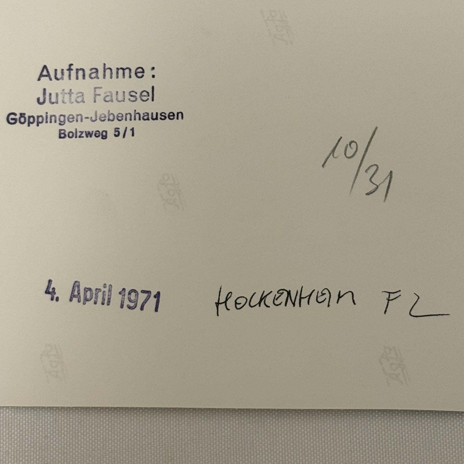 Vintage Racing Photo 1971 Hockenheim F2 Race Ronnie Peterson Driver Motorsport