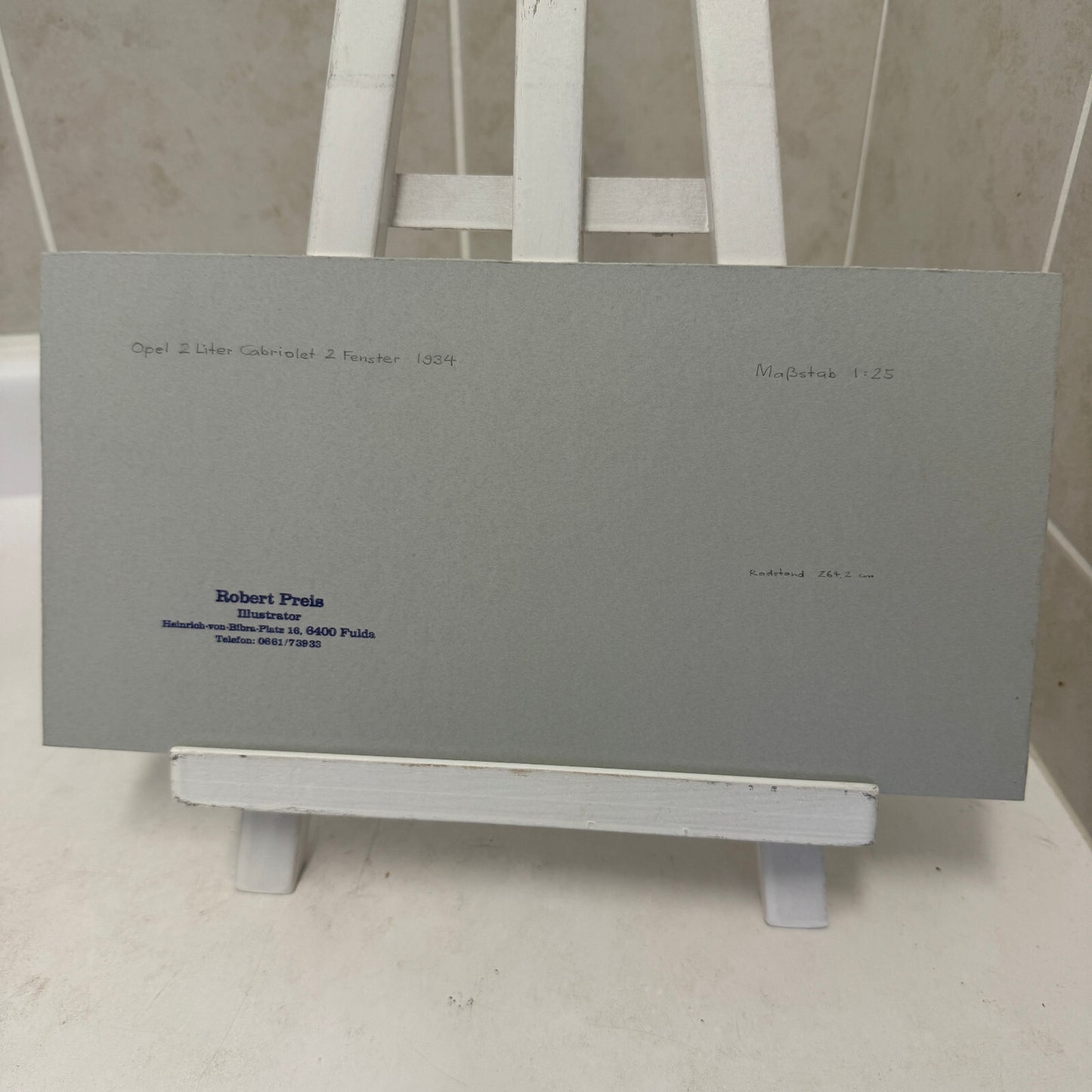 1934 Opel Cabriolet 2 Liter Car Illustration Art Drawing Hand Drawn