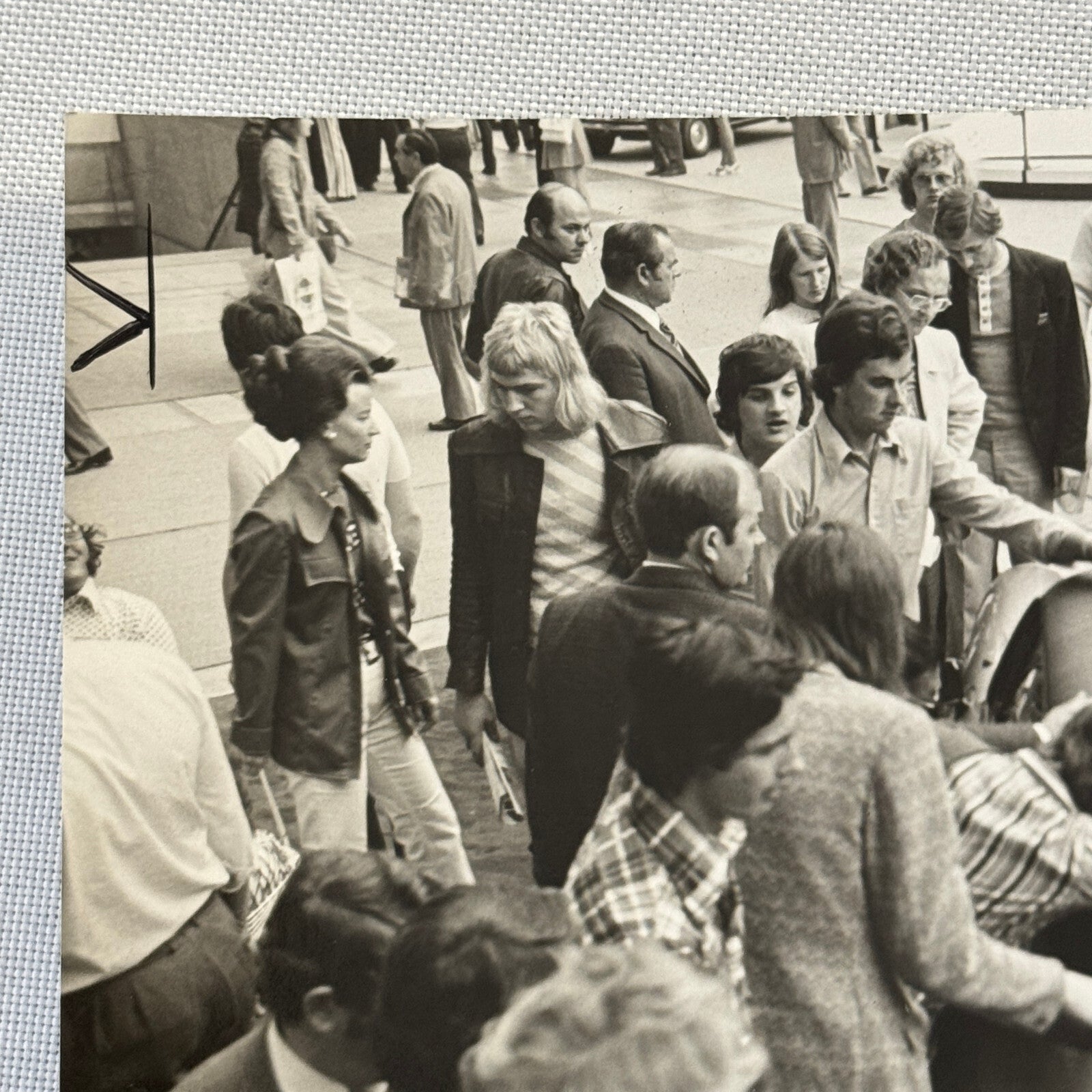 Crowd with Porsche 911 Photo Photograph Vintage