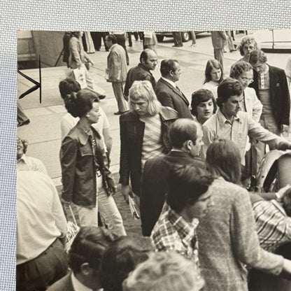 Crowd with Porsche 911 Photo Photograph Vintage