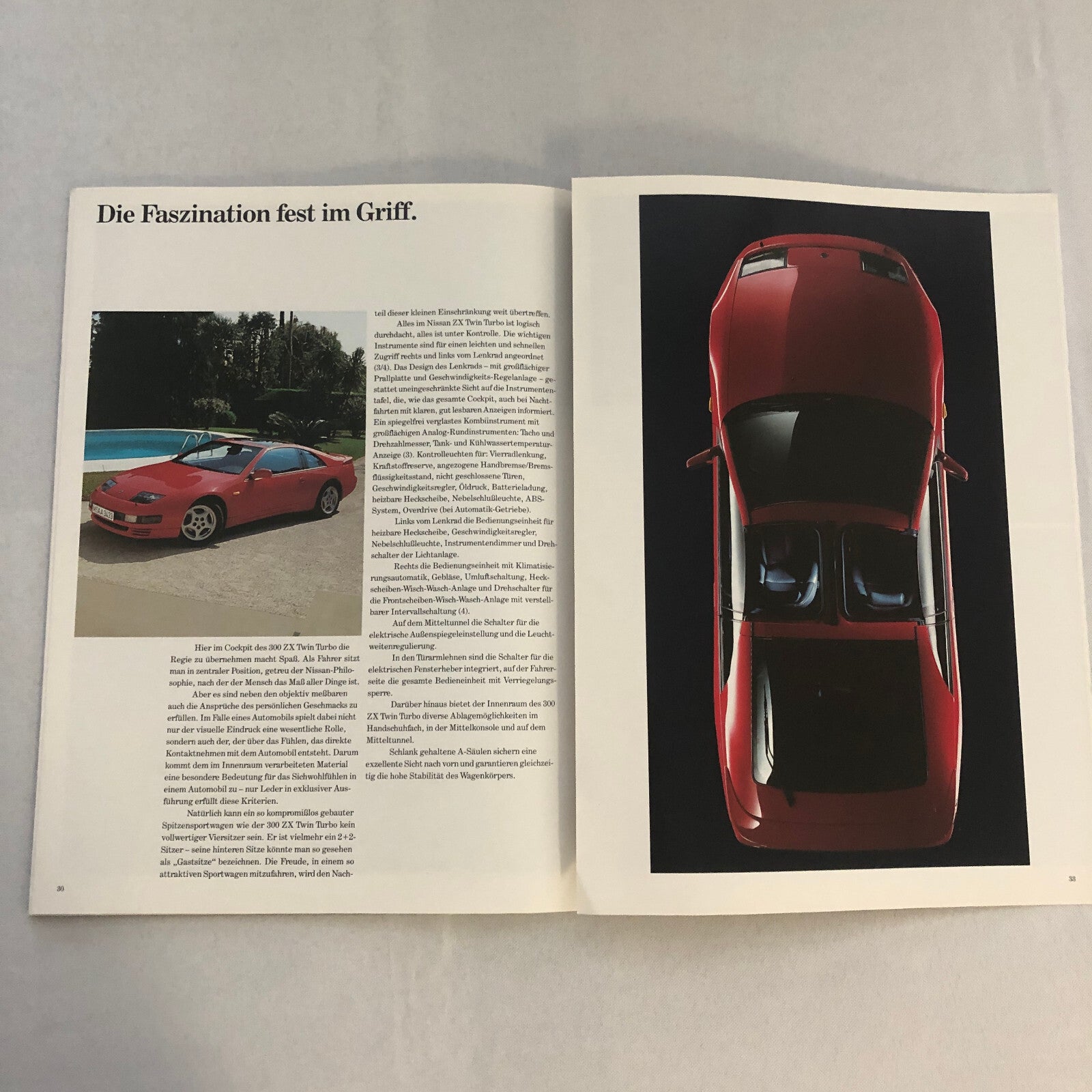 Nissan 300ZX Twin Turbo Sales Brochure Catalog German Text European 300 ZX Z