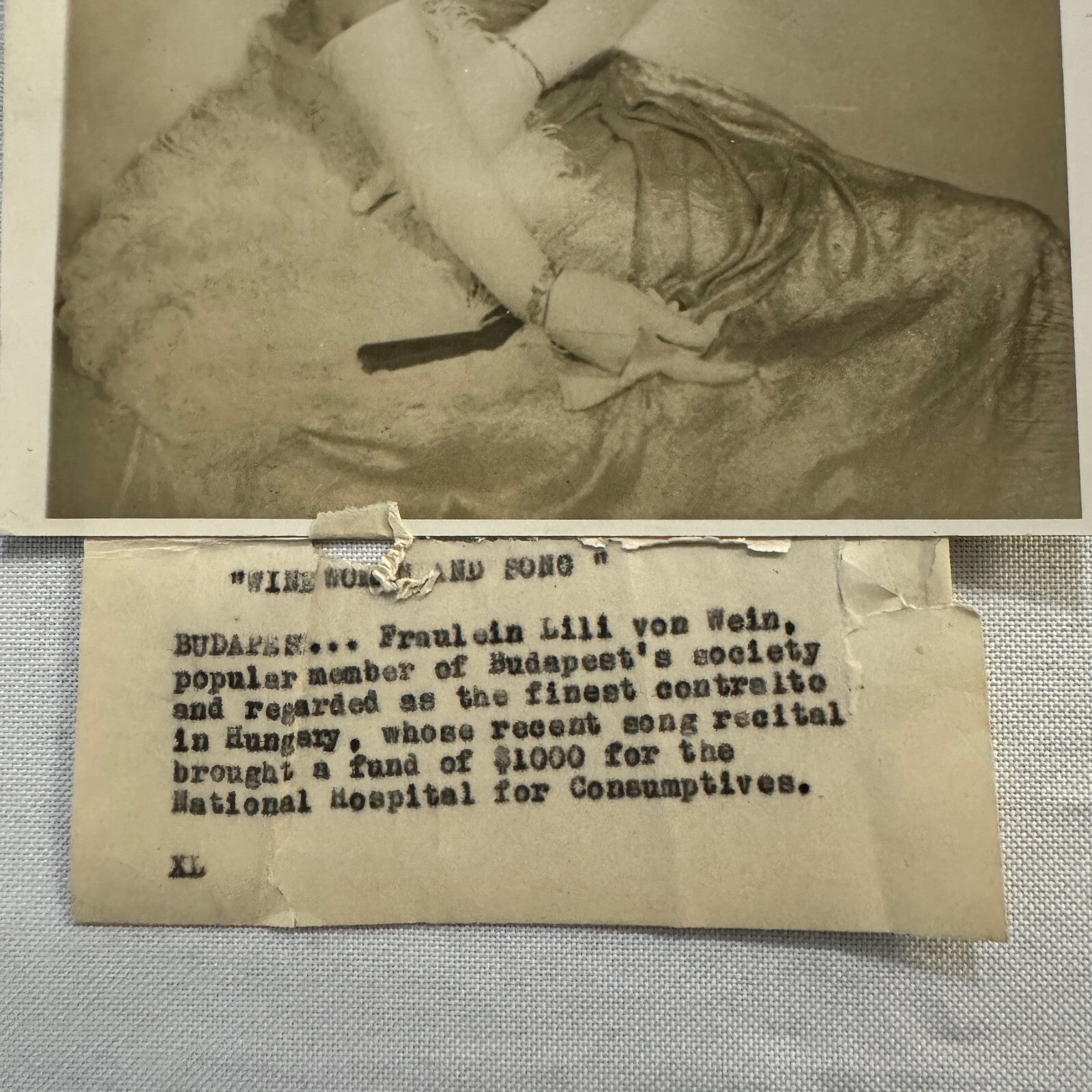 Vintage Press Photo Photograph Beautiful Hungarian Society Woman Lili Von Wein