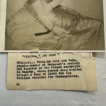 Vintage Press Photo Photograph Beautiful Hungarian Society Woman Lili Von Wein
