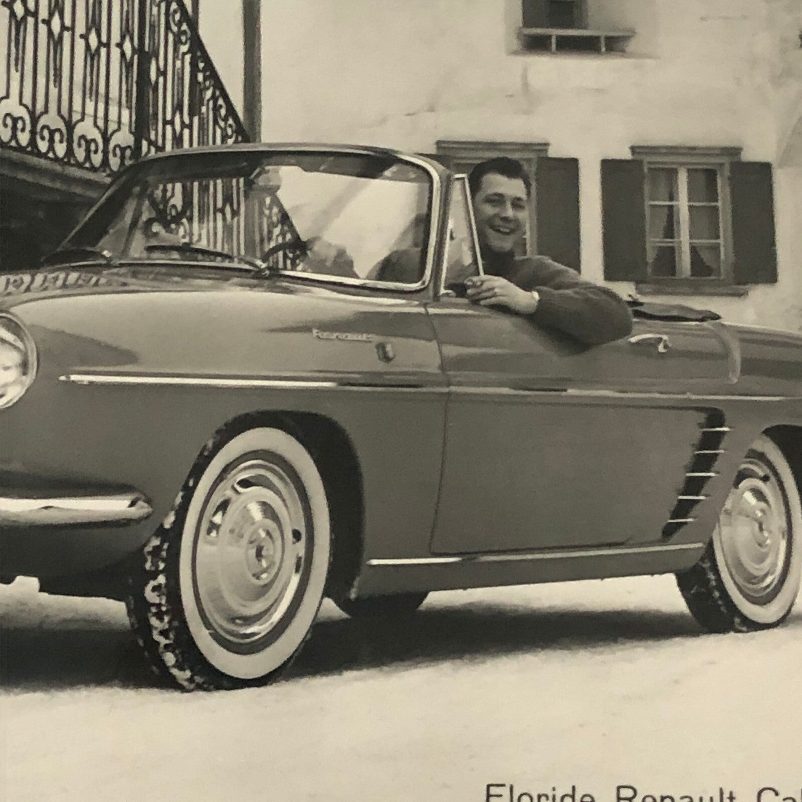 1960 Renault Floride Cabriolet Convertible Car Factory Press Photo Photograph