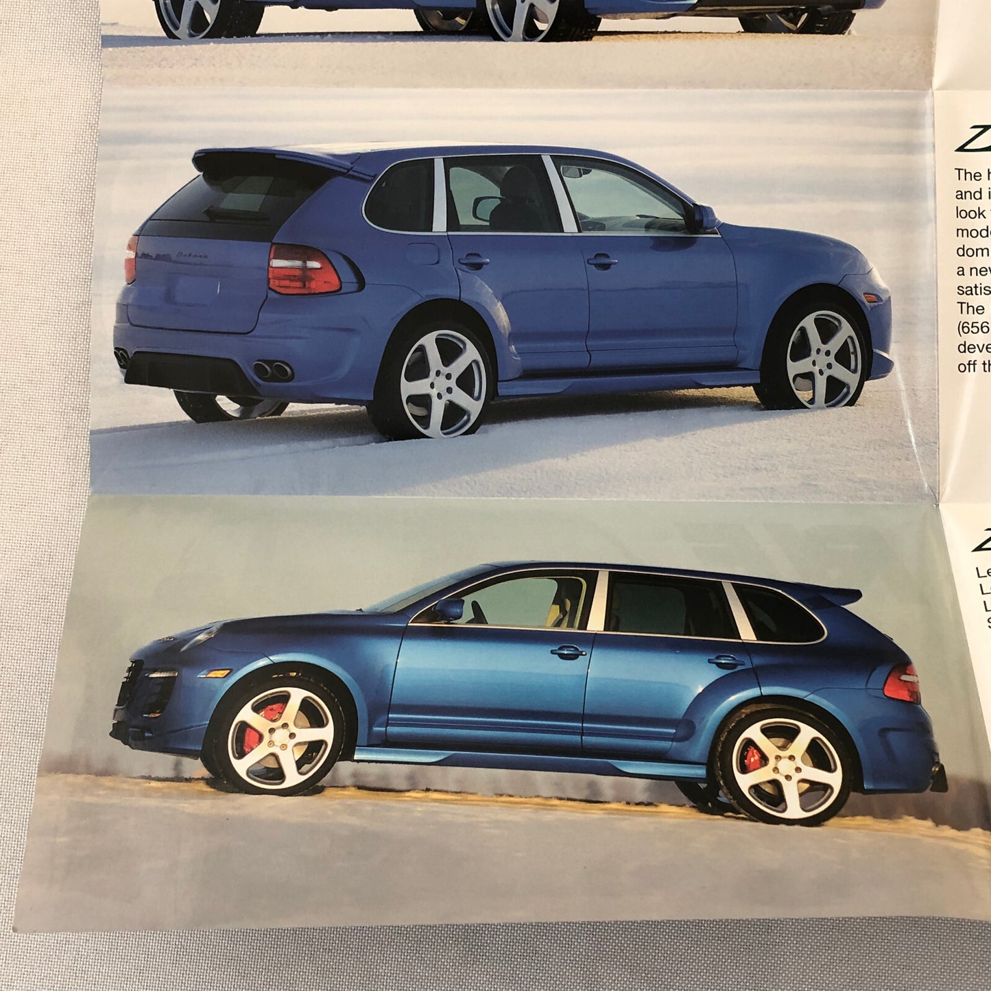 RUF Dakara Porsche Cayenne SUV Sales Brochure Catalog Advertising