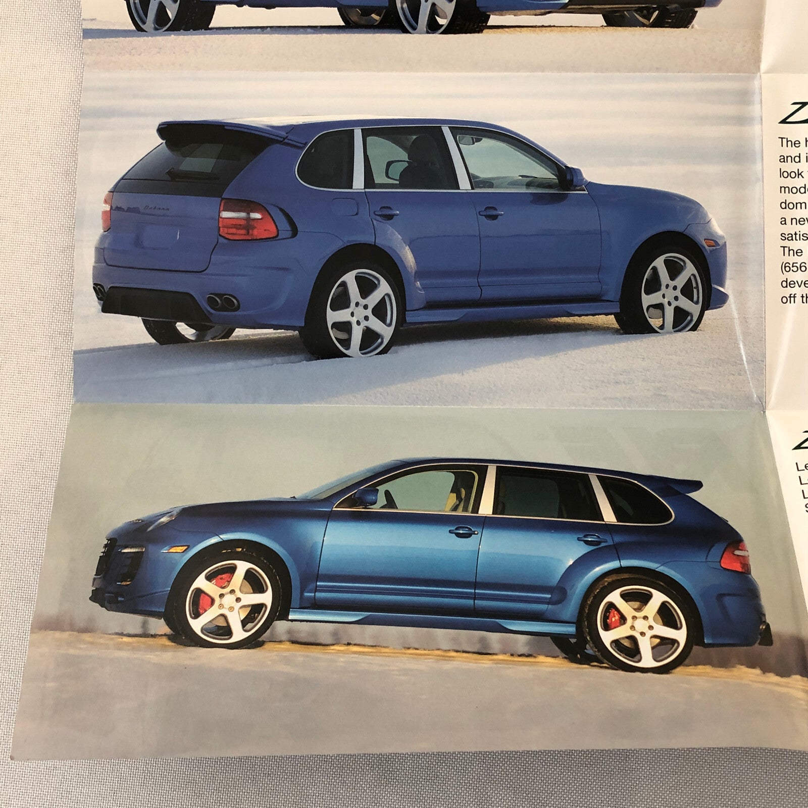 RUF Dakara Porsche Cayenne SUV Sales Brochure Catalog Advertising