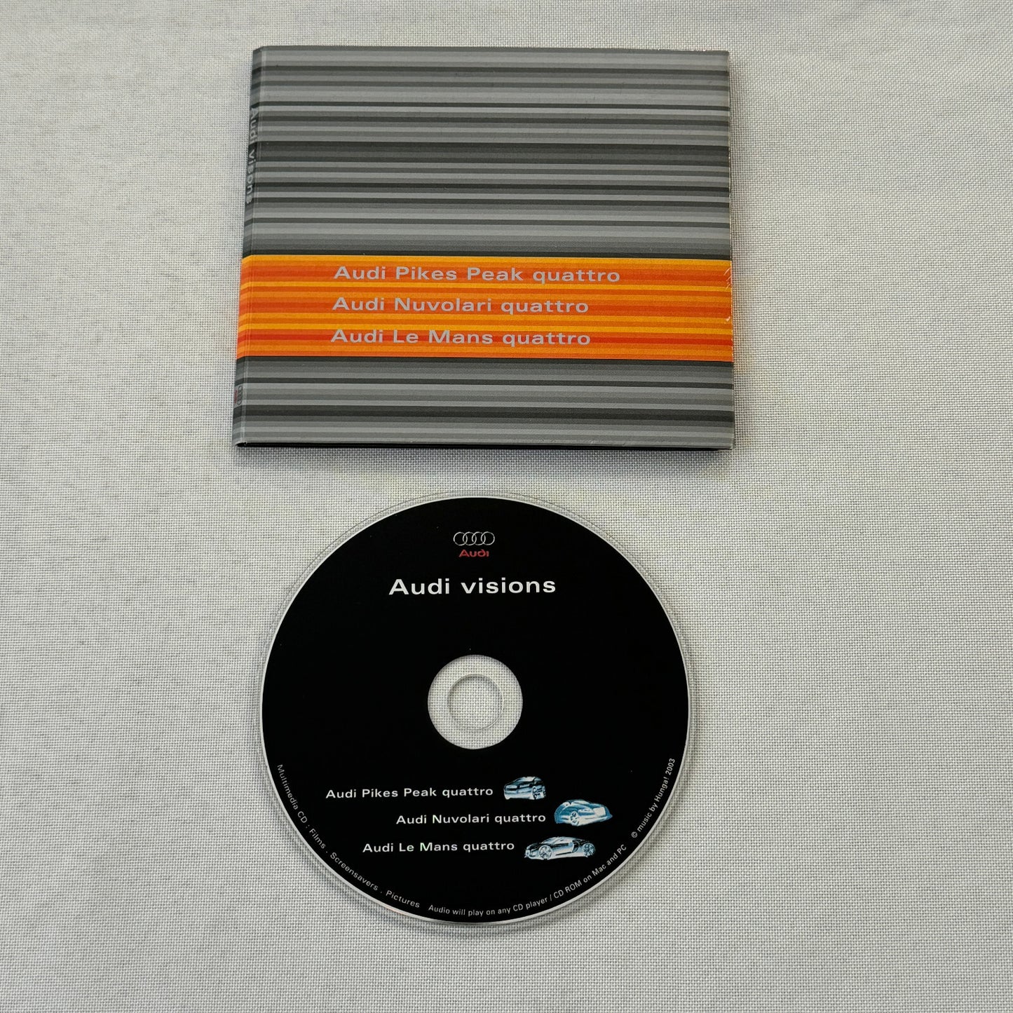 Audi Concept Car Prototype Press Kit CD Le Mans Quattro Pikes Peak Nuvolari R8