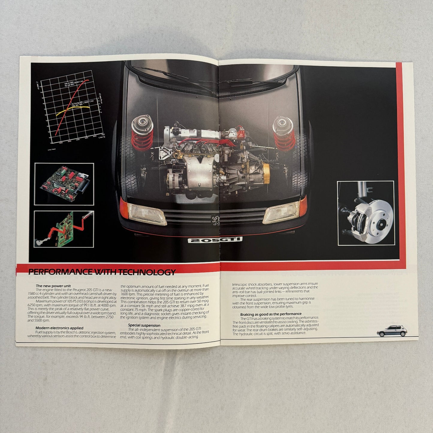1985 Peugeot GTI Hot Hatch Car Sales Brochure Catalog European