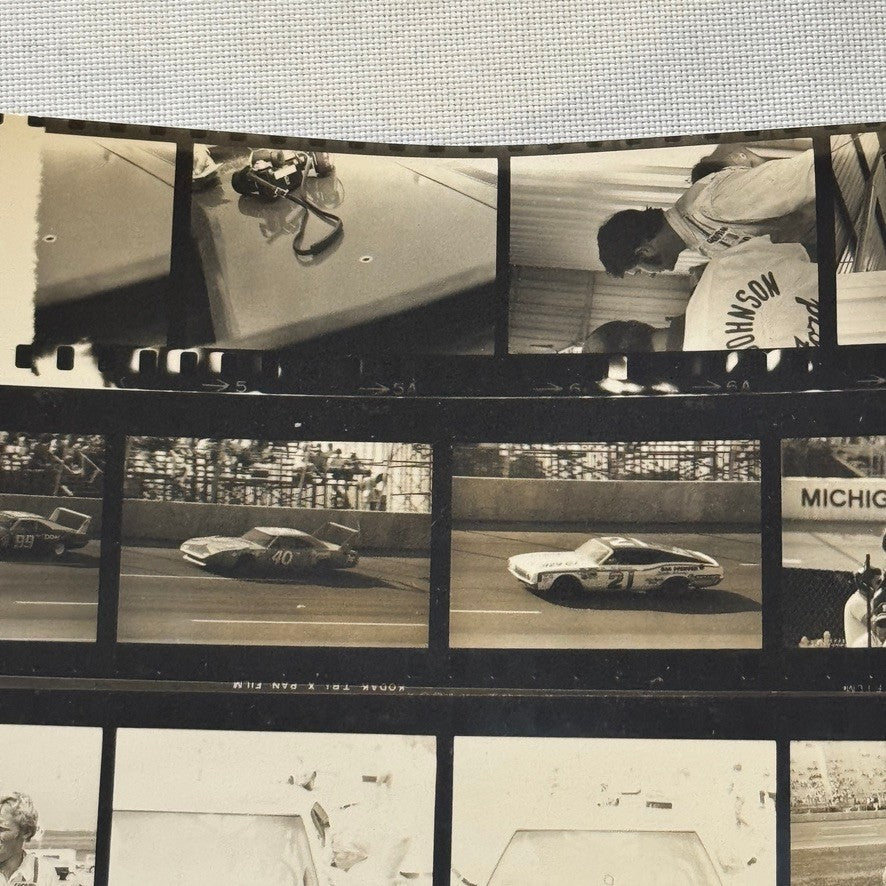 Vintage NASCAR Racing Photo Contact Sheet Motorsport Charger Daytona