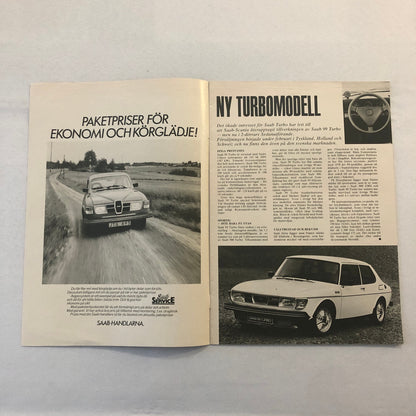1979 Saab Sales Brochure Magazine 99 900 Turbo Lancia A112 SWEDISH TEXT