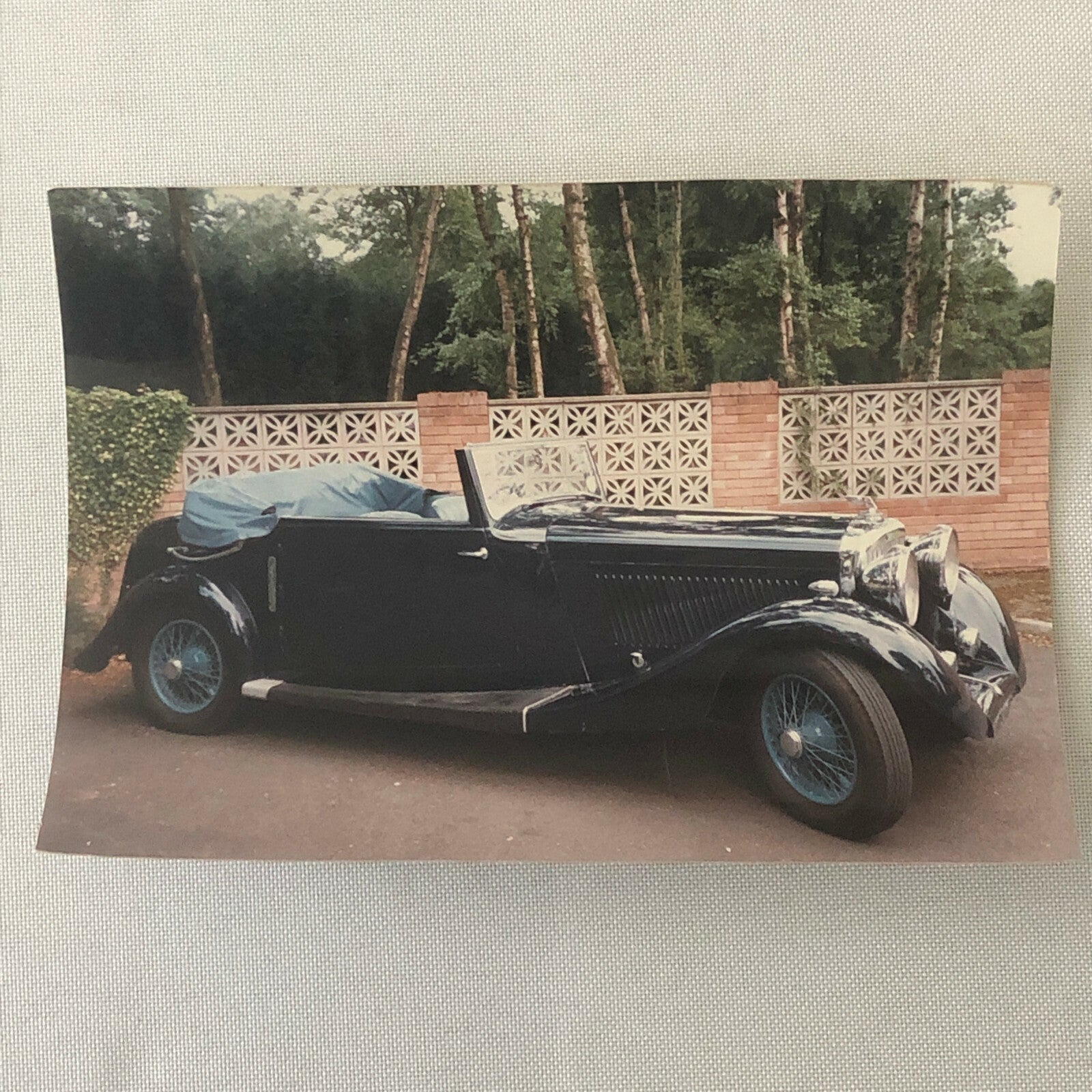 Vintage 3 1/2 Litre Bentley Car By Park Ward Coachbuilder Photo Photograph Print
