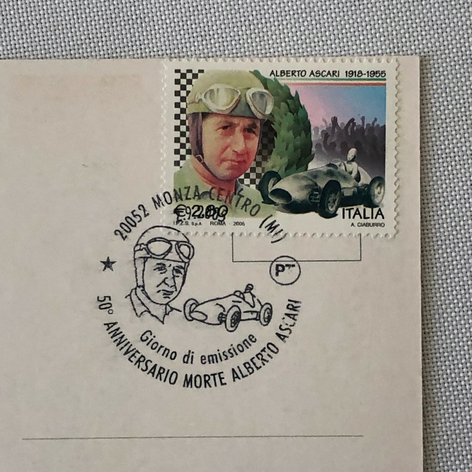 2005 Alberto Ascari Racing Postcard with Stamp Post Card 