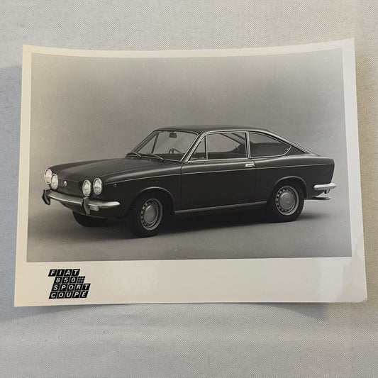 FIat 850 Sport Coupe Car Factory Press Photo Photograph Vintage