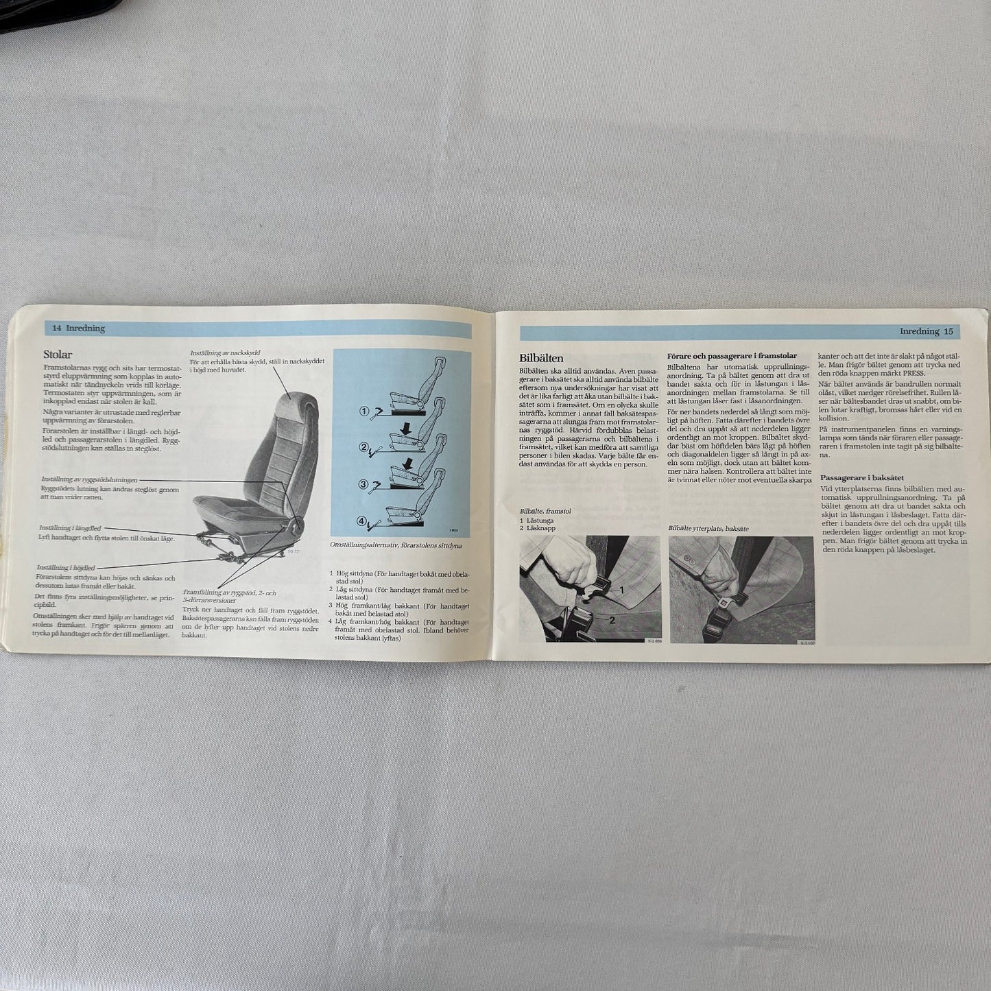 1988 Saab 900 Owners Manual Book Pouch Sedan Convertible Vintage Car SWEDISH