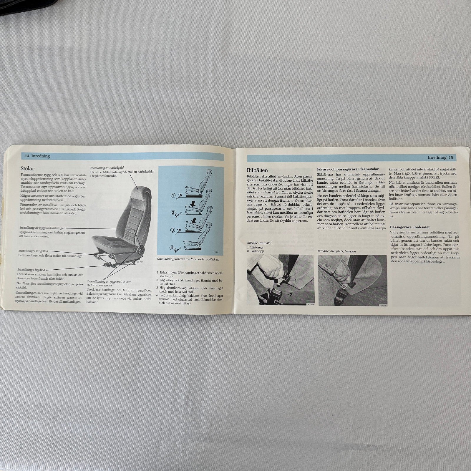 1988 Saab 900 Owners Manual Book Pouch Sedan Convertible Vintage Car SWEDISH