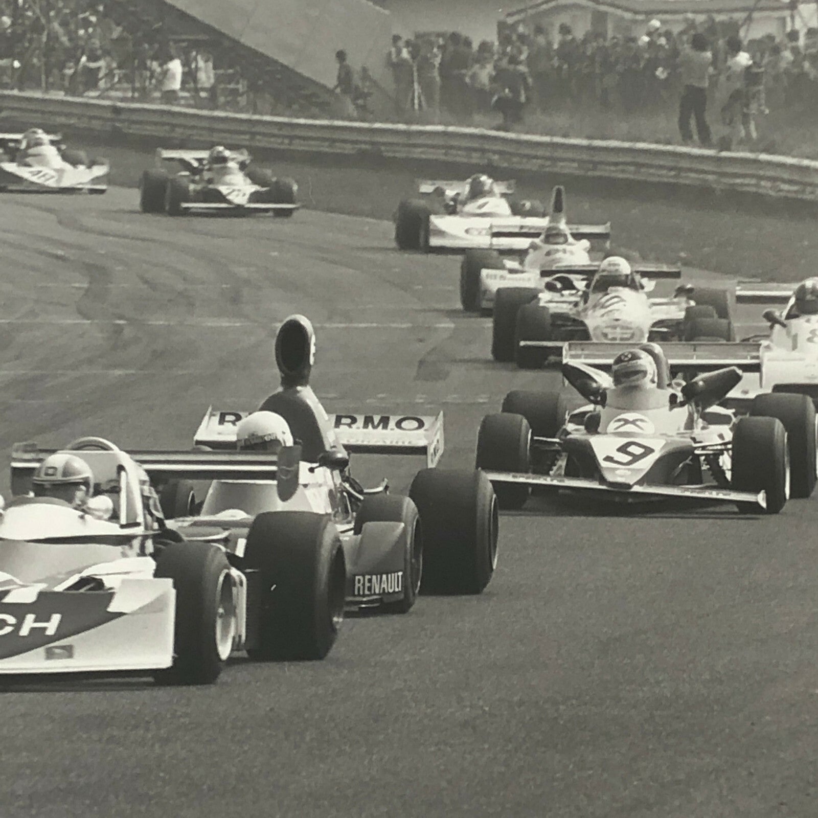 Vintage 1976 Formula 2 F2 Thruxton Grand Prix Racing Photo Photograph Cars 